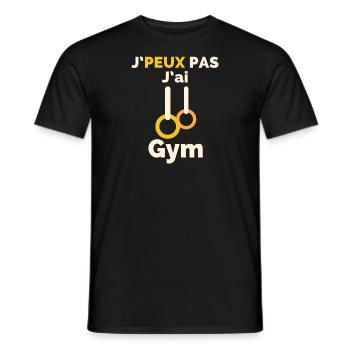 J'Peux pas j'ai gym - T-shirt homme - noir - Devant - AI Model Male 178 light (178cm)