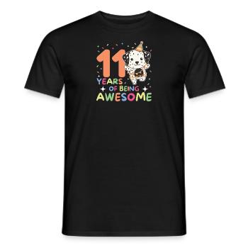 Les Dalmatiens pour leurs 11 ans enfants de onze ans - T-shirt homme - noir - Devant - AI Model Male 178 light (178cm)