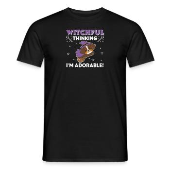 Australian Shepherd Halloween Hexe I'm adorable - Männer T-Shirt - Schwarz - Vorne - AI Model Male 178 light (178cm)