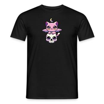 Kawaii Gothique Chat Couleurs Pastel Gothique Goth - T-shirt homme - noir - Devant - AI Model Male 178 light (178cm)