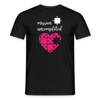 Mission Uncompleted Puzzle - Men's T-Shirt - black - Front - AI Model Male 178 light (178cm)