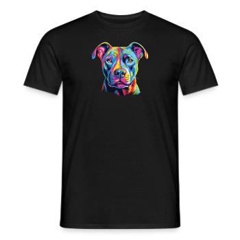 Watercolor Colorful American Hairless - Men's T-Shirt - black - Front - AI Model Male 178 light (178cm)