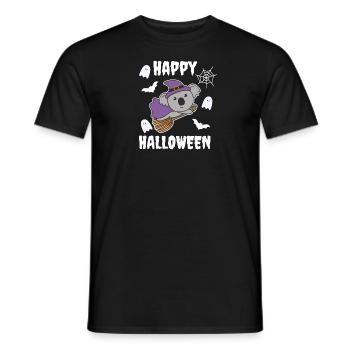 Koala Happy Halloween Witch Kids Witch Costume - Men's T-Shirt - black - Front - AI Model Male 178 light (178cm)