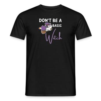 Chat Halloween Sorcière Les sorcières ne sont pas une sorcière de base - T-shirt homme - noir - Devant - AI Model Male 178 light (178cm)