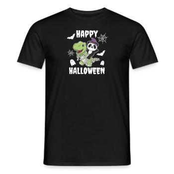 Panda Happy Halloween T-Rex Mummy Costume - Men's T-Shirt - black - Front - AI Model Male 178 light (178cm)