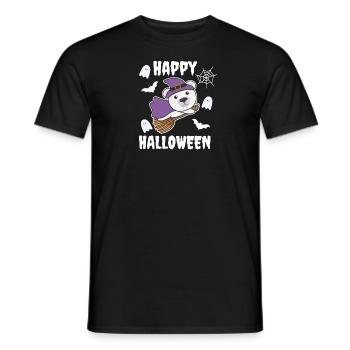 Ours polaire Happy Halloween Sorcière Enfants Costume de Sorcière - T-shirt homme - noir - Devant - AI Model Male 178 light (178cm)