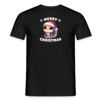 Fées de Noël Gecko léopard - T-shirt homme - noir - Devant - AI Model Male 178 light (178cm)