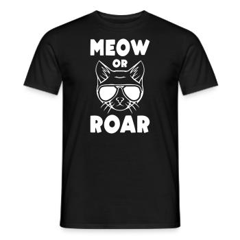 Meow or Roar - Men's T-Shirt - black - Front - AI Model Male 178 light (178cm)