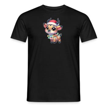 Fées de Noël Saiga Antilope - T-shirt homme - noir - Devant - AI Model Male 178 light (178cm)