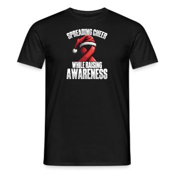 Répandre le bonheur et augmenter - T-shirt homme - noir - Devant - AI Model Male 178 light (178cm)