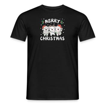Joyeux Noël Doux Ours Polaire Noël - T-shirt homme - noir - Devant - AI Model Male 178 light (178cm)