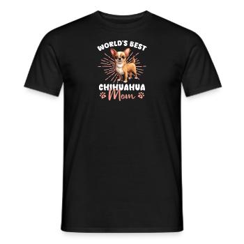 Chihuahua Groovy Chihuahua Mom - Männer T-Shirt - Schwarz - Vorne - AI Model Male 178 light (178cm)