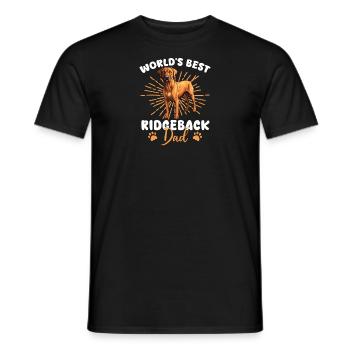 Rhodesian Ridgeback Groovy Ridgeback Dad - T-shirt homme - noir - Devant - AI Model Male 178 light (178cm)