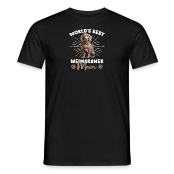 Braque de Weimar Groovy Weimar Mom - T-shirt homme - noir - Devant - AI Model Male 178 light (178cm)