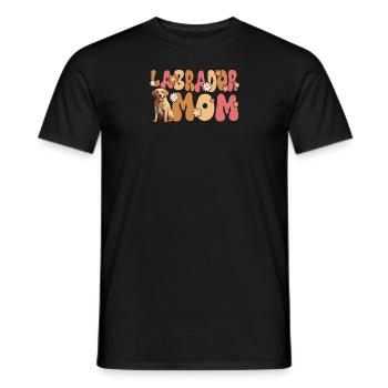 Labradorrador Retriever Groovy Labrador Mom - Männer T-Shirt - Schwarz - Vorne - AI Model Male 178 light (178cm)