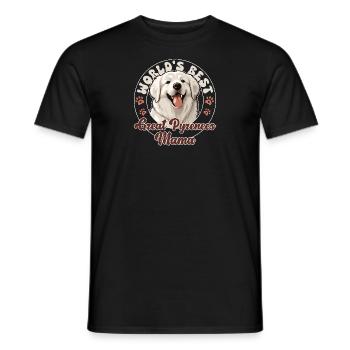 Bouvier des Pyrénées Grande Maman des Pyrénées - T-shirt homme - noir - Devant - AI Model Male 178 light (178cm)