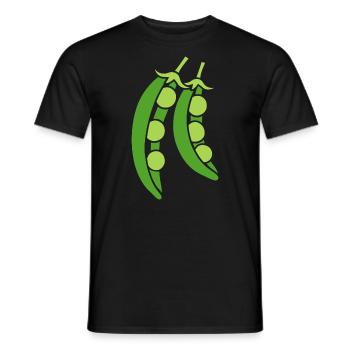Erbse - Männer T-Shirt - Schwarz - Vorne - AI Model Male 178 light (178cm)