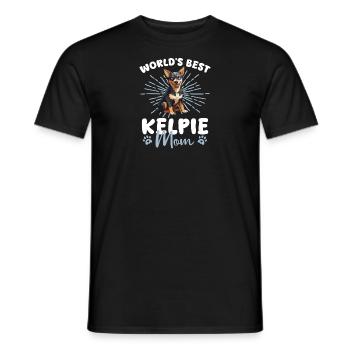 Chien Kelpie australien La meilleure maman Kelpie du monde - T-shirt homme - noir - Devant - AI Model Male 178 light (178cm)