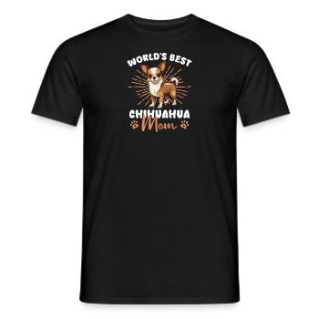 Chihuahua Groovy Chihuahua Maman - T-shirt homme - noir - Devant - AI Model Male 178 light (178cm)