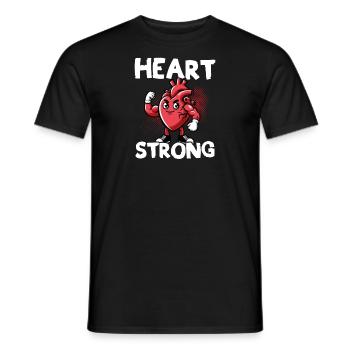 Liebe Dein Herz Red Ribbon Bewusstsein - Männer T-Shirt - Schwarz - Vorne - AI Model Male 178 light (178cm)