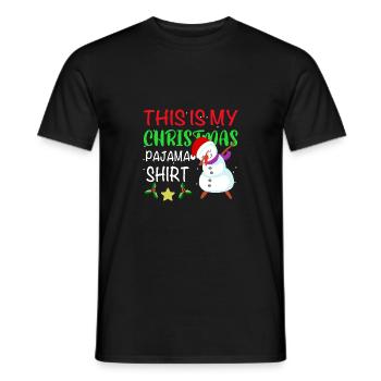 This Is My Christmas Pajama Shirt - Männer T-Shirt - Schwarz - Vorne - AI Model Male 178 light (178cm)