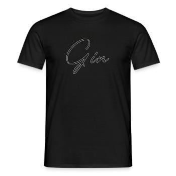 Der Gin des Lebens schwarzer Text - Männer T-Shirt - Schwarz - Vorne - AI Model Male 178 light (178cm)