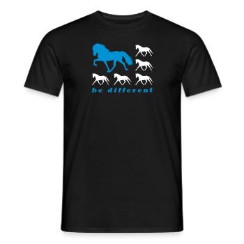 Be Different grey - Männer T-Shirt - Schwarz - Vorne - AI Model Male 178 light (178cm)