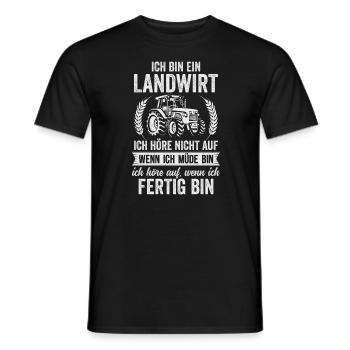 Ich bin ein Landwirt Traktor Bauer Landwirtschaft - Männer T-Shirt - Schwarz - Vorne - AI Model Male 178 light (178cm)