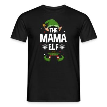 Le groupe familial Mama Elf Party Matching Mother - T-shirt homme - noir - Devant - AI Model Male 178 light (178cm)