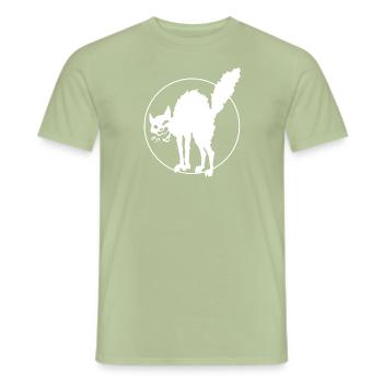 Anarchy Cat - Men's T-Shirt - sage - Front - AI Model Male 178 light (178cm)