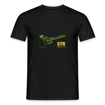 STR stuttgart gg - T-shirt homme - noir - Devant - AI Model Male 178 light (178cm)