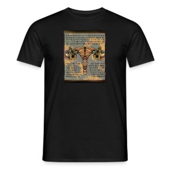 Féminisme utérus, papillon pour l’image féminine - T-shirt homme - noir - Devant - AI Model Male 178 light (178cm)
