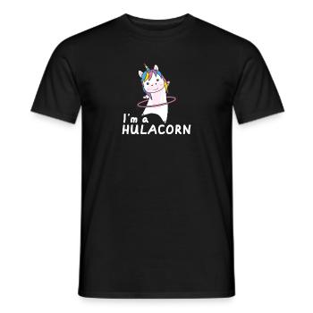 dans un hulacorn drôle faire des sports hur - T-shirt homme - noir - Devant - AI Model Male 178 light (178cm)