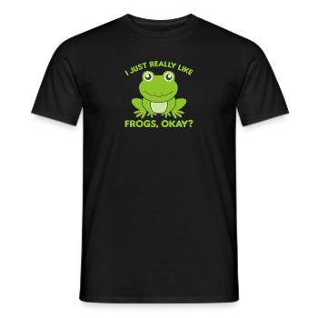 Frog favorite animal sweet frogs for animal lover - Men's T-Shirt - black - Front - AI Model Male 178 light (178cm)