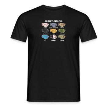 Axolotls aus der Welt süße Tiere Axolotl Arten - Männer T-Shirt - Schwarz - Vorne - AI Model Male 178 light (178cm)