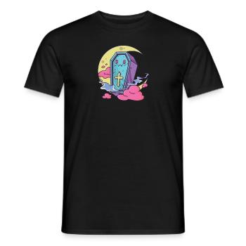 Kawaii Pastel Couleurs Gothique mignon goth Cercueil - T-shirt homme - noir - Devant - AI Model Male 178 light (178cm)