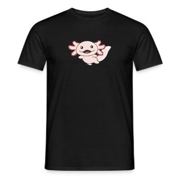 Axolotl différents types d’axolotls animaux doux - T-shirt homme - noir - Devant - AI Model Male 178 light (178cm)