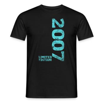 Limited Edition 2007 16. Geburtstag Geschenk - Männer T-Shirt - Schwarz - Vorne - AI Model Male 178 light (178cm)