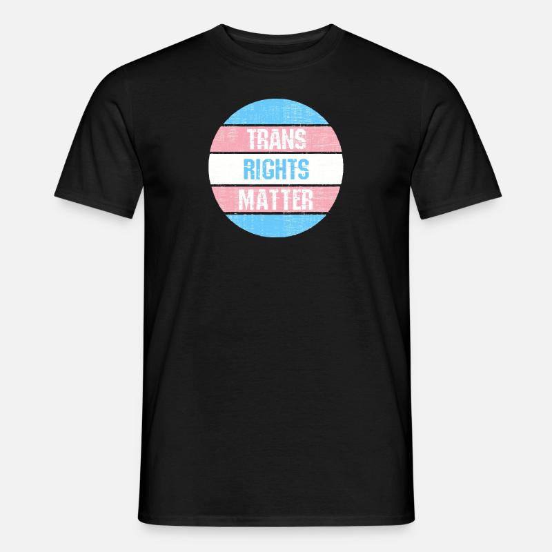 Trans Rights Matter - Männer T-Shirt - Schwarz