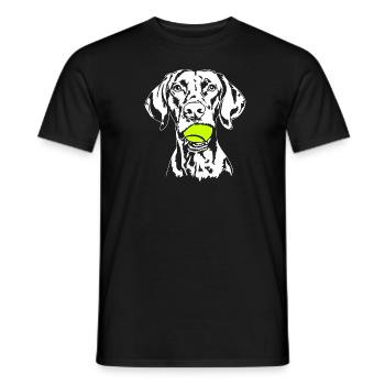 Vizsla Ball Ball Junkie Dogs Wilsigns - T-shirt homme - noir - Devant - AI Model Male 178 light (178cm)