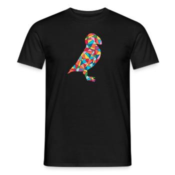 puffin puffin girl puffin puffin - Men's T-Shirt - black - Front - AI Model Male 178 light (178cm)