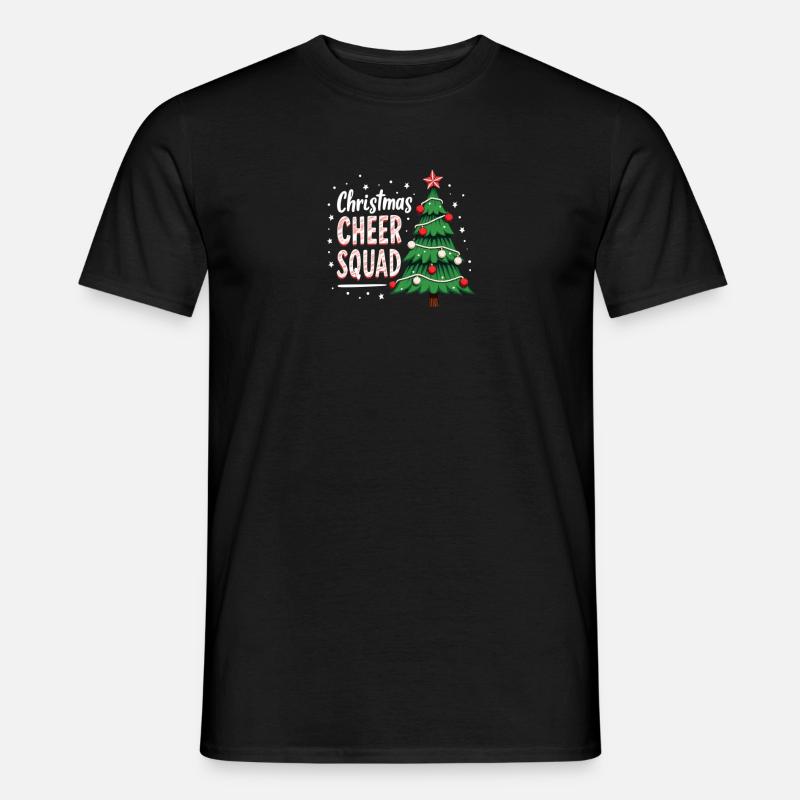 Weihnachtsfreude Cheer Squad Baum Spaß - Männer T-Shirt - Schwarz