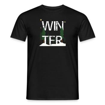 Winter - Men's T-Shirt - black - Front - AI Model Male 178 light (178cm)