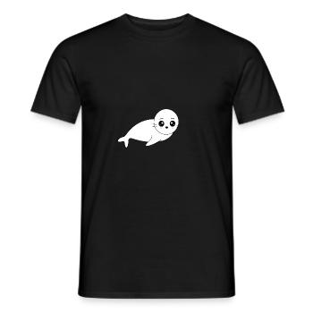 Kawaii Seal Seal Kawaii Girl Kawaii Manga - Men's T-Shirt - black - Front - AI Model Male 178 light (178cm)