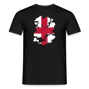 England Flag Vintage English Flag Used Look - Men's T-Shirt - black - Front - AI Model Male 178 light (178cm)