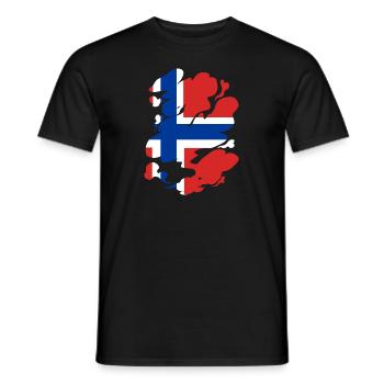 Norvège Drapeau Scandinavie Drapeau norvégien - T-shirt homme - noir - Devant - AI Model Male 178 light (178cm)