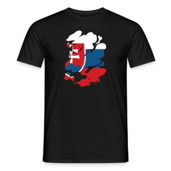 Slovakia Flag Vintage Slovak Flag Home - Men's T-Shirt - black - Front - AI Model Male 178 light (178cm)