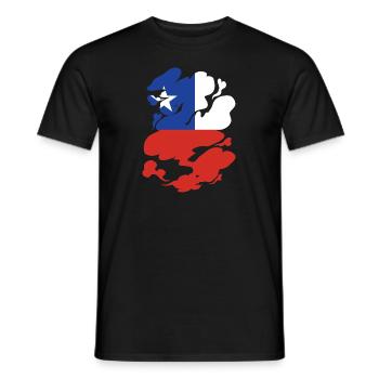 Chile Flag South America Chilean Flag Vintage - Men's T-Shirt - black - Front - AI Model Male 178 light (178cm)