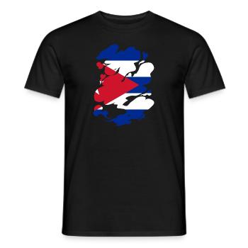 Cuba Flag Caribbean Holiday Cuba Travel Havana - Men's T-Shirt - black - Front - AI Model Male 178 light (178cm)