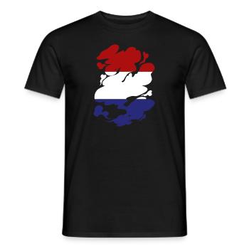 Pays-Bas Drapeau Hollande Drapeau néerlandais - T-shirt homme - noir - Devant - AI Model Male 178 light (178cm)